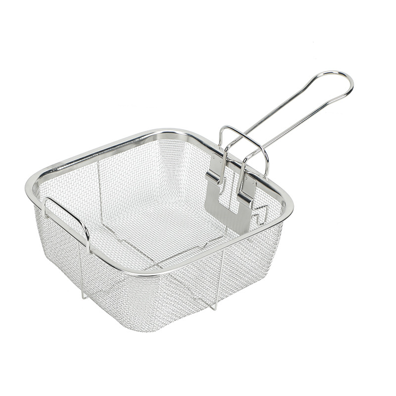 Multi-functional commercial square fryer basket, commercial fryer net, oil-frying blue drain net, fryer basket, filter net, fryer frame Application Scenario
