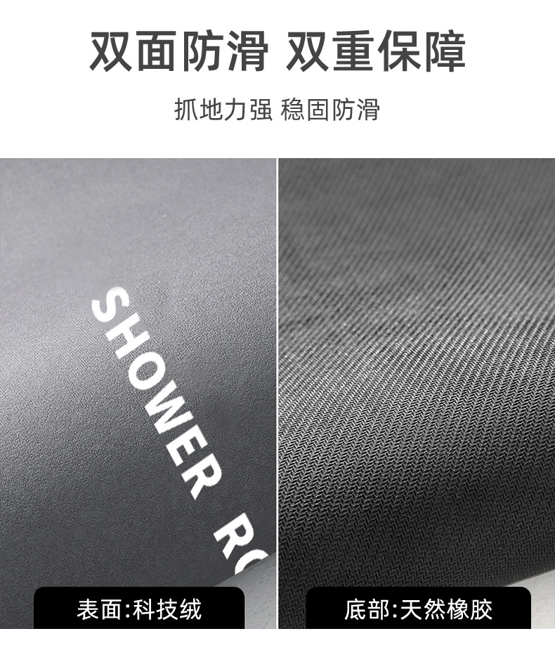 跨境软硅藻泥浴室吸水地墊卫生间门口垫子速干防滑洗手间地毯脚垫详情3