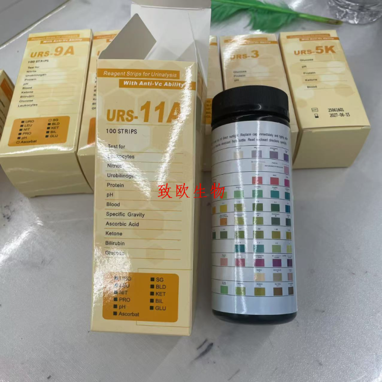 尿液检测试条跨镜出口 URS-10 尿液检测试纸 urine analysis test细节图