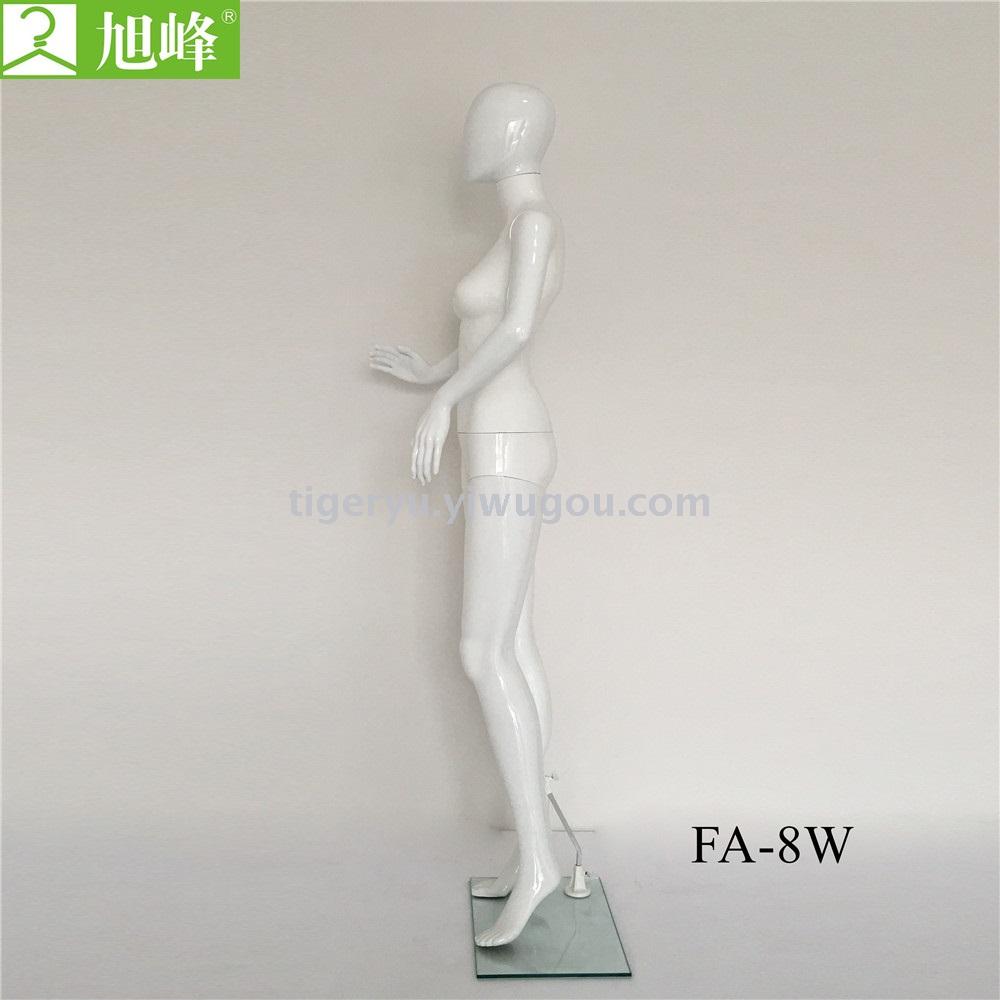 旭峰厂家直销塑料人体女模喷白色女模特仿玻璃钢效果细节图