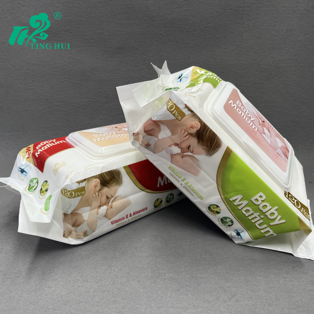 120抽湿巾无纺布大片清洁湿巾外贸专供湿巾加厚加大湿巾婴儿湿巾