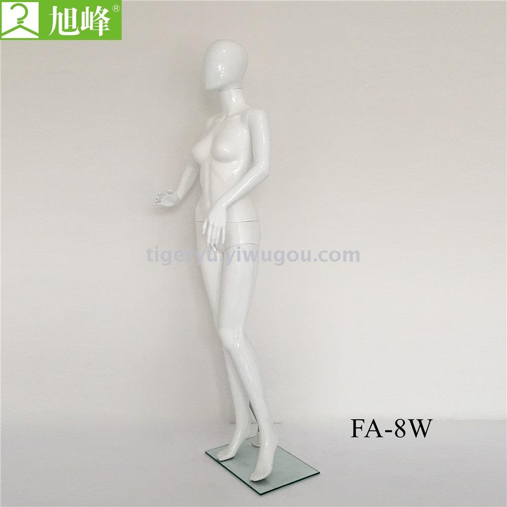 旭峰厂家直销塑料人体女模喷白色女模特仿玻璃钢效果产品图