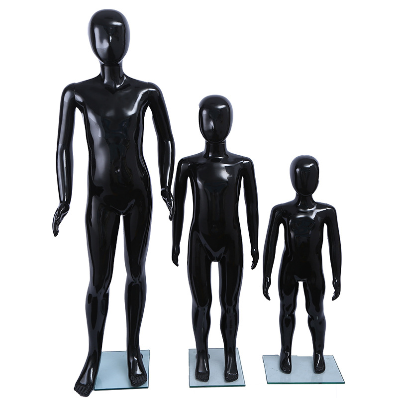 Children's 87cm model, glossy spray paint, plastic, anti-drop, full-body mannequin, suitable for children's clothing stores Application Scenario
