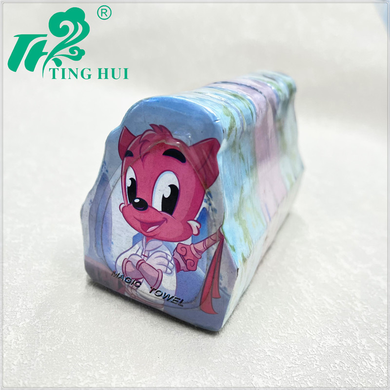 Compressed towels for export, cartoon thickened and enlarged, travel essentials, portable face towels