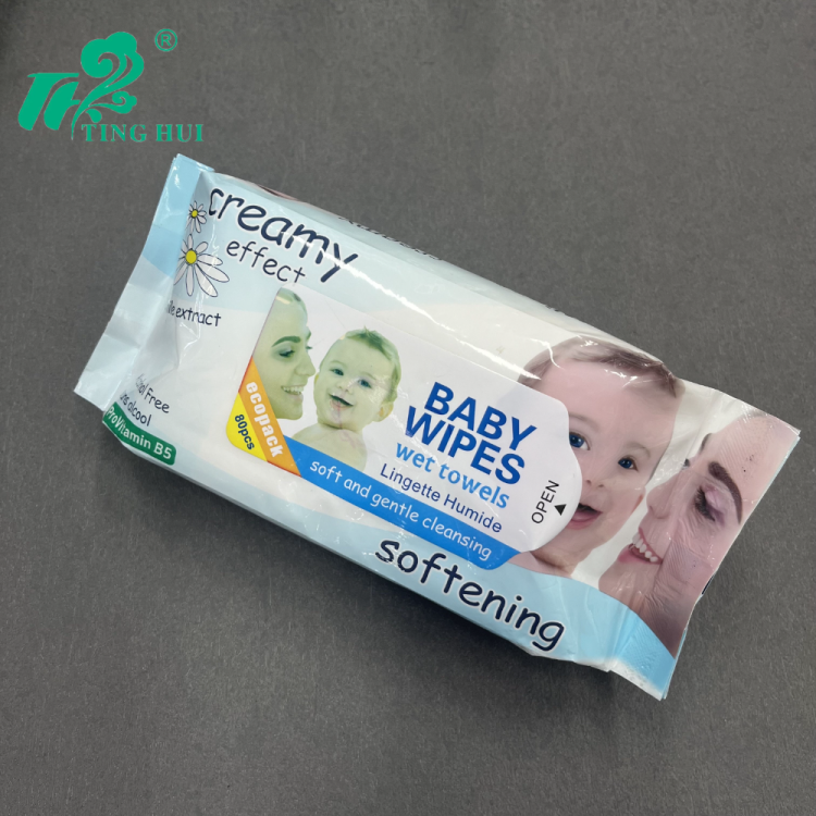 庭惠湿巾80抽外贸湿巾纸大包装湿巾实惠婴儿卡通清洁湿纸巾工厂
