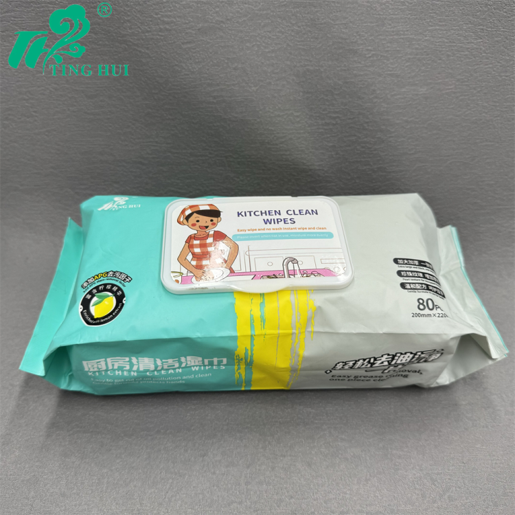 【庭惠】80抽厨房湿巾去油去污家用抽取式清洁湿纸巾强力去油污