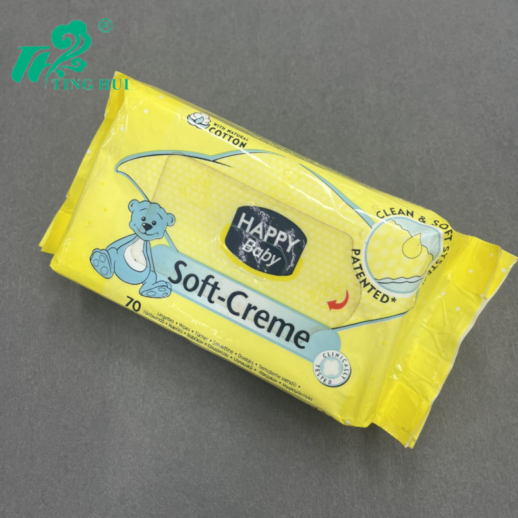 庭惠湿巾70抽外贸湿巾纸大包装湿巾实惠婴儿宝宝清洁湿纸巾工厂