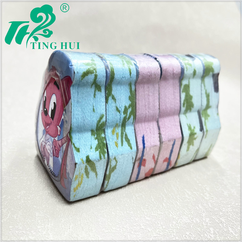 蝴蝶型针织压缩毛巾外贸专供卡通  加厚加大旅行神器洗脸巾便携详情4