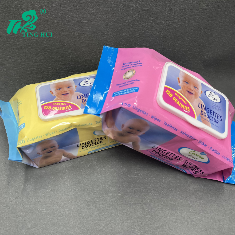 婴儿湿纸巾120加厚加大湿巾抽湿巾无纺布清洁湿巾外贸专供湿巾