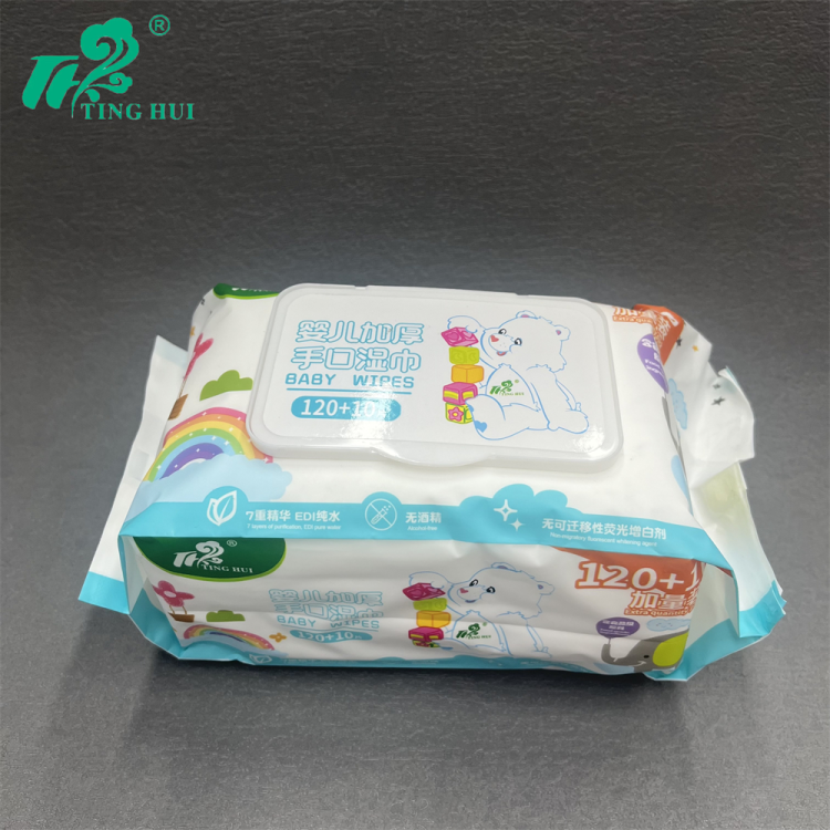 120+10 large-capacity wet wipes, household wet wipes, baby thickened hand and mouth wet wipes, wet paper towels wholesale available for customization details Picture