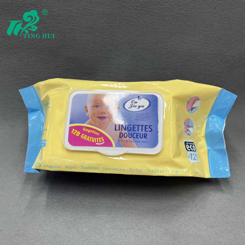 Baby wet wipes 120 thickened and enlarged wet wipes, vacuum wet wipes, non-woven fabric cleaning wet wipes, exclusively for export details Picture