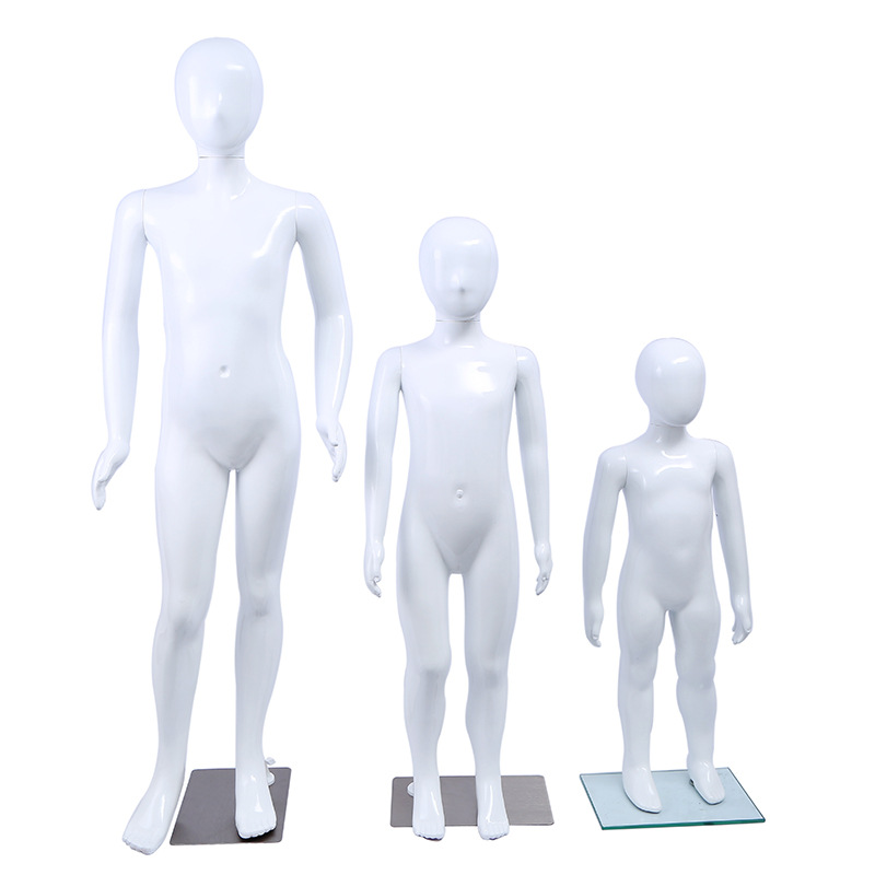 Children's 87cm model, glossy spray paint, plastic, anti-drop, full-body mannequin, suitable for children's clothing stores Specification image