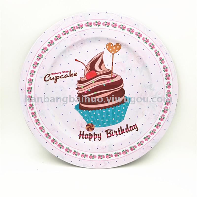 盘子蛋糕系列塑料盘时尚欧式餐垫盘圆形盘子