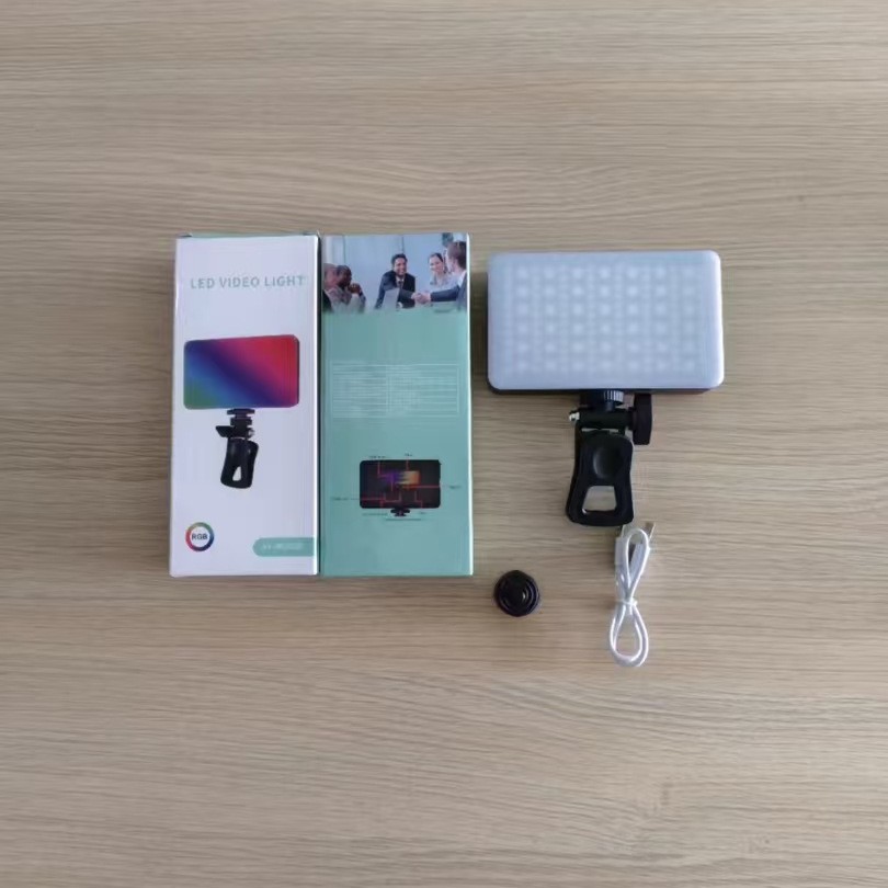桌面手机直播补光灯 跨境LED迷你方形灯户外口袋灯