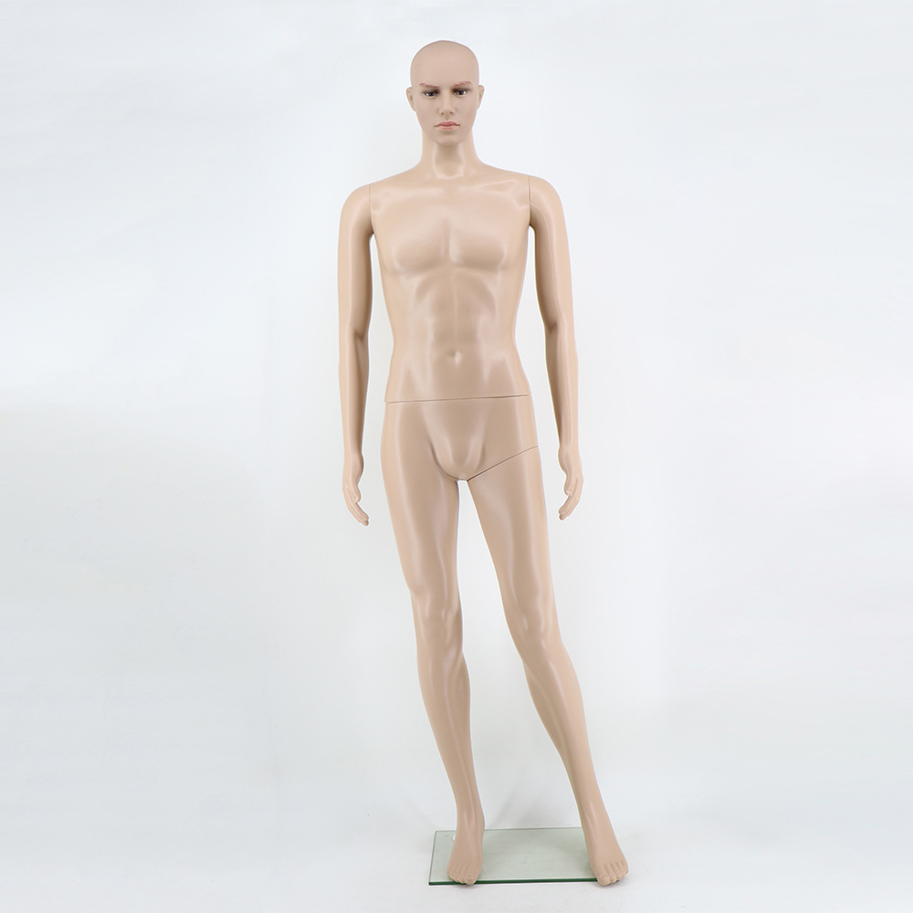 厂家直销仿真塑料男模特人台服装橱窗展示道具假人体全身模特架子细节图
