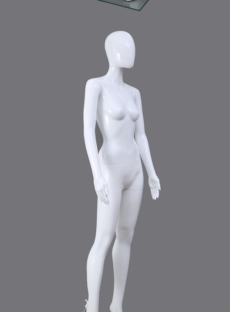 Tienda de ropa de mujer estante de exhibición modelo de cuerpo completo accesorio ventana de mujer tienda de ropa humana mesa humana maniquí modelo de mujer blanco pic 10