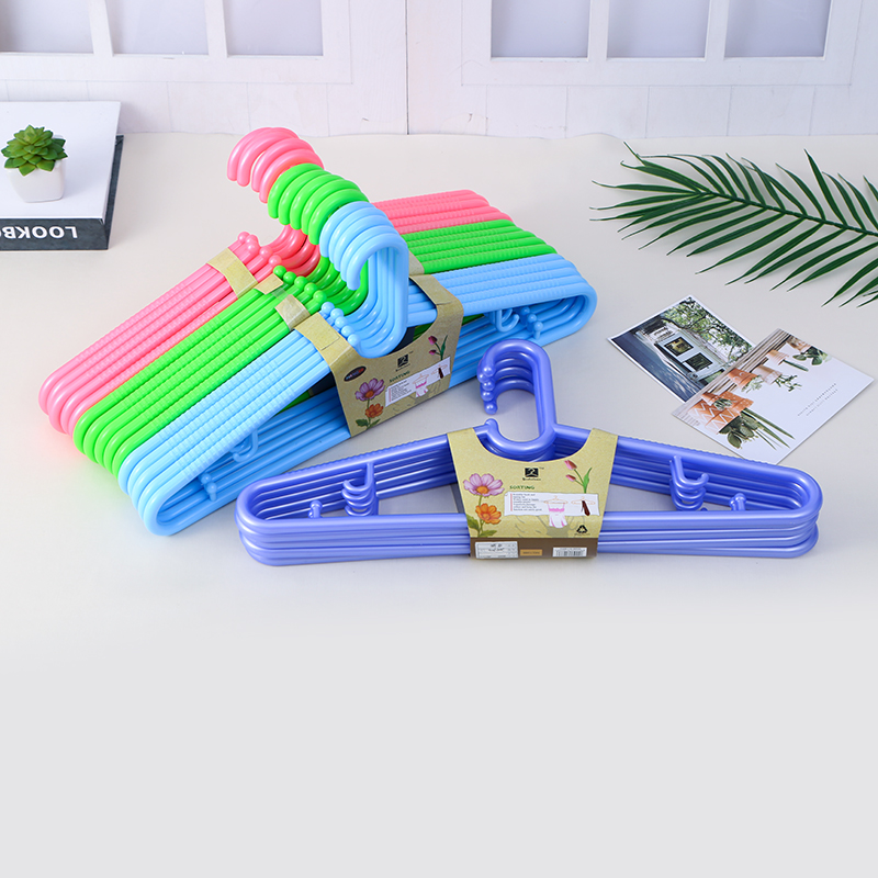 素色塑料衣架多色可选 可定制衣架成人晾衣架晒衣架厂家直销