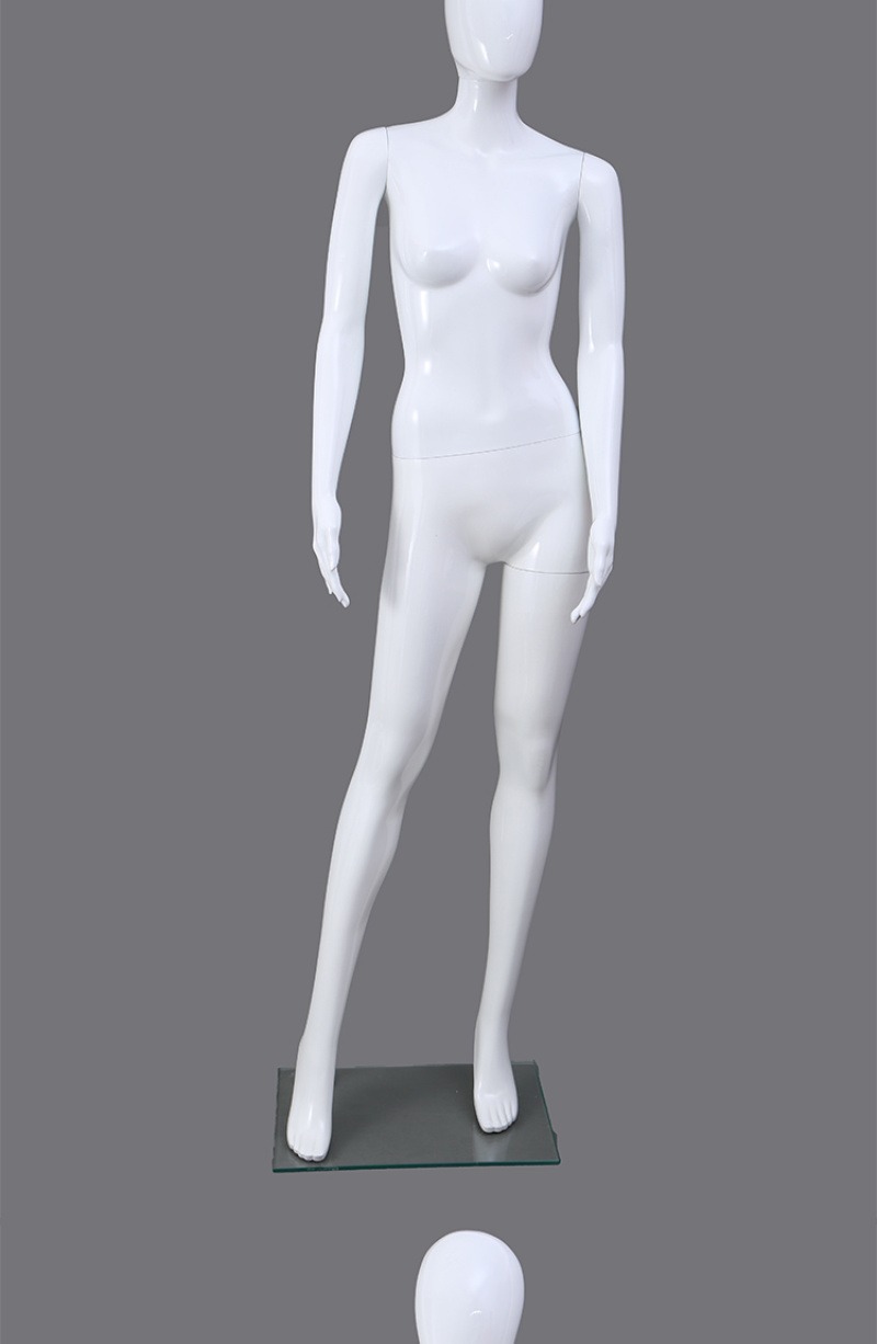 Tienda de ropa de mujer estante de exhibición modelo de cuerpo completo accesorio ventana de mujer tienda de ropa humana mesa humana maniquí modelo de mujer blanco pic 8