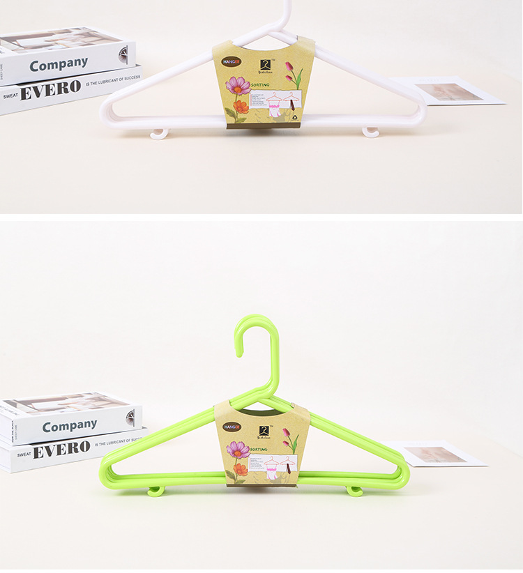 Adulto colorido nuevo colgador de plástico sólido engrosado simple balcón armario colgador de ropa de doble uso seco y húmedo colgador de secado pic 10
