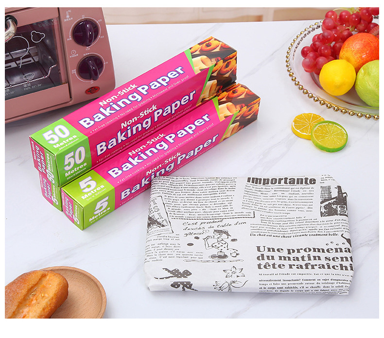 Silicone oil paper, disposable double-sided pastry steamer paper, baking paper, household kitchen non-stick oven, barbecue oil-absorbing paper pic 14