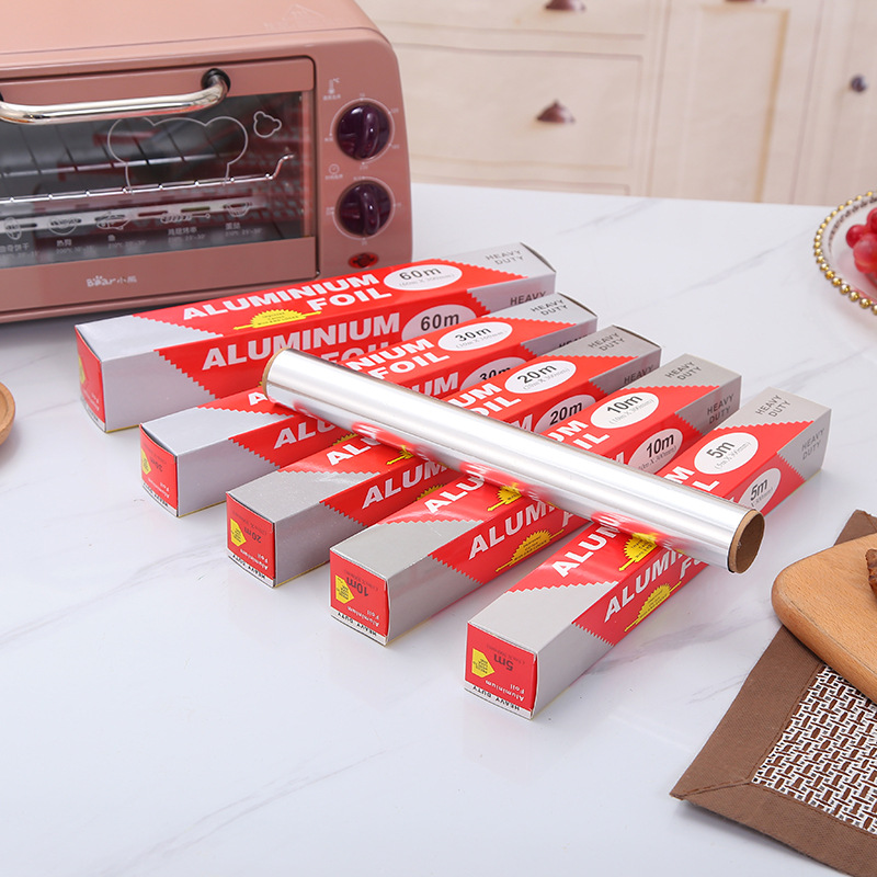 厂家直供锡纸加厚食品级户外烧烤锡箔纸饭店一次性烤鱼铝箔纸批发