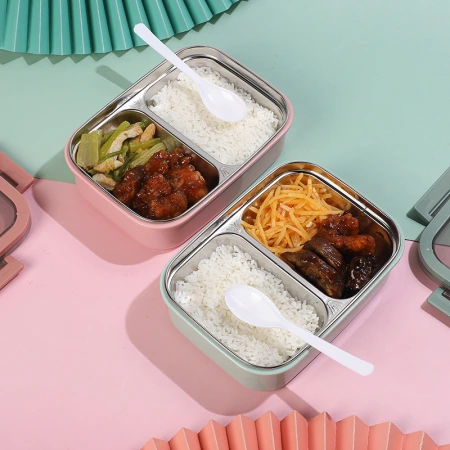 New 201 stainless steel portable compartments lunch box, adult and student lunch box, sealed water-filled insulated lunch box, hand-held New 201 stainless steel portable compartments lunch box, adult and student lunch box, sealed water-filled insulated lunch box, hand-held