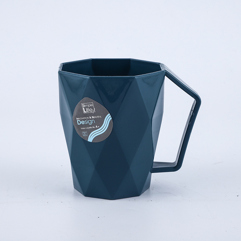 5065 Home Bathroom Couple Mouthwash Cup, PP lock buckle, unisex Brushing cup, Simple solid color dormitory washbasin cup details Picture