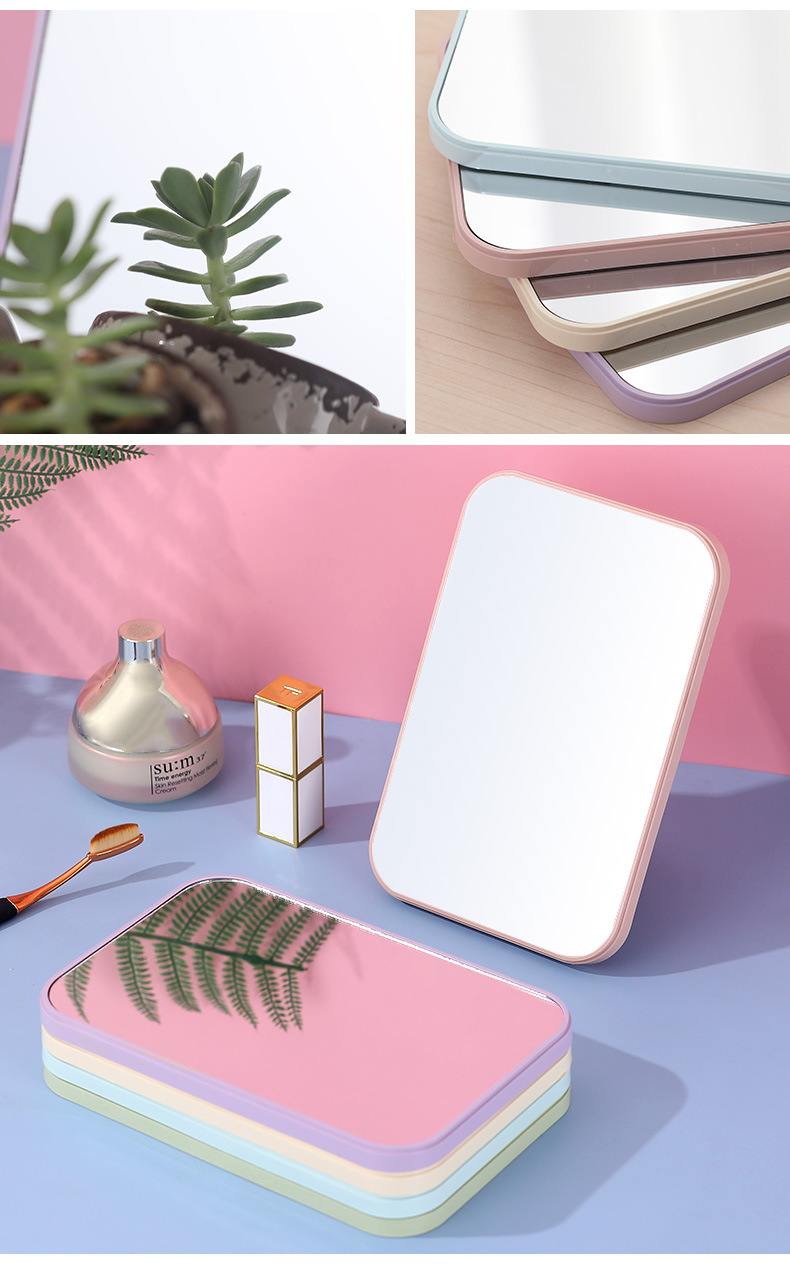 New portable desktop makeup mirror, high-definition Japanese-style simple mirror, available for wholesale from the manufacturer pic 12