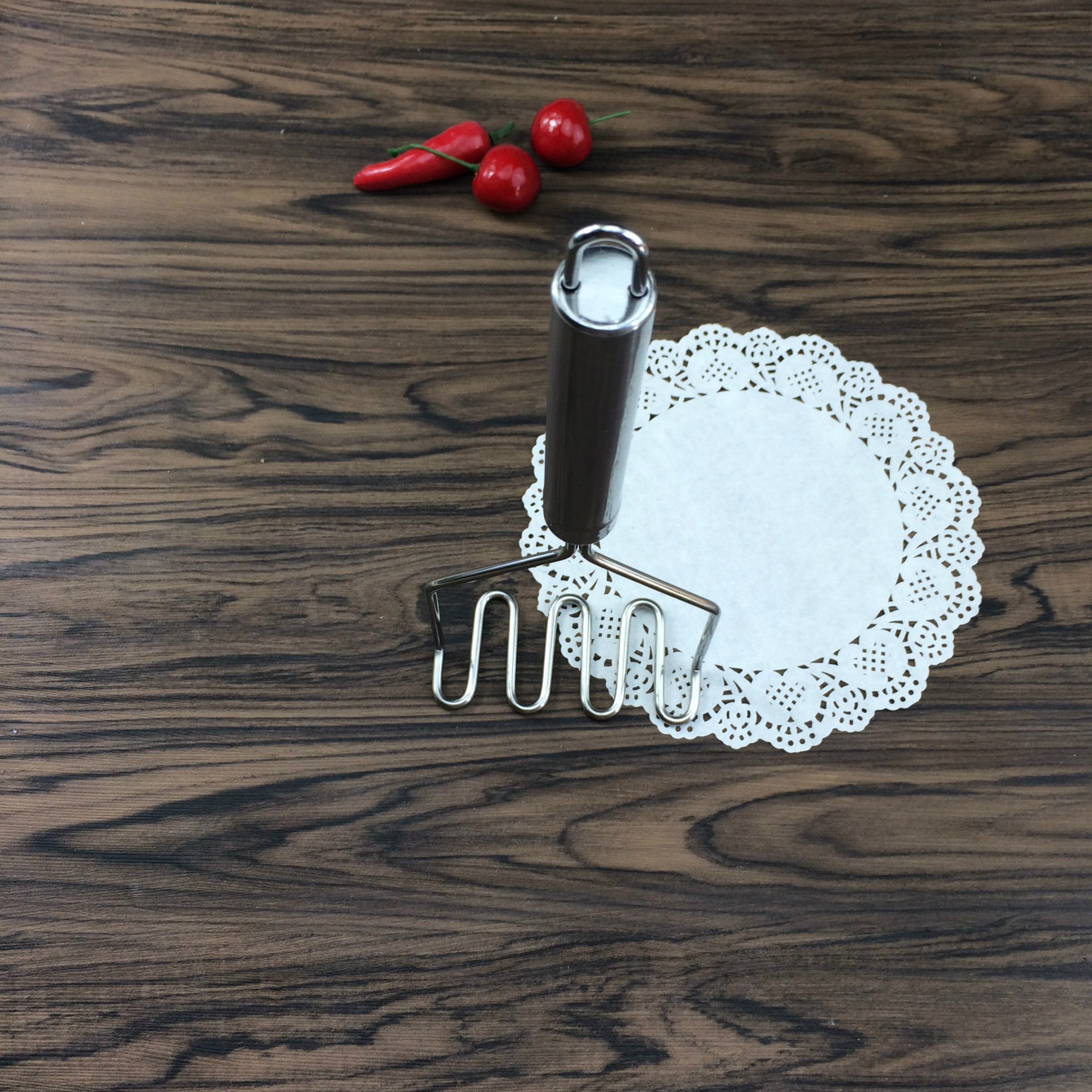Stainless steel kitchen small tools, wavy potato puree press, potato puree press, potato press pic 5