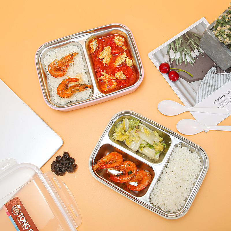 Factory-supplied stainless steel bowls, water-filled insulated lunch boxes, sealed fresh-keeping boxes, office workers, students, Japanese bento boxes Specification image