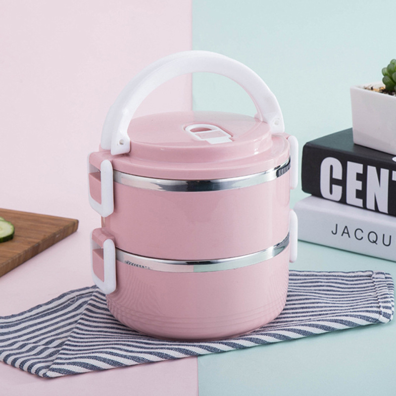 Stainless steel insulated lunch box, multi-functional student lunch box, multi-layer lunch box, sealed, fresh-keeping and insulated bucket LOGO details Picture