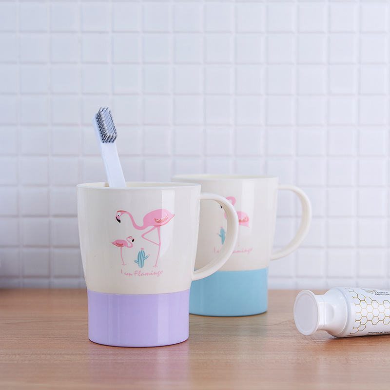 0384 Plastic toothbrush cups, household mouthwash cups, couple toothbrush cup sets, creative, cute and simple toothbrush cups details Picture