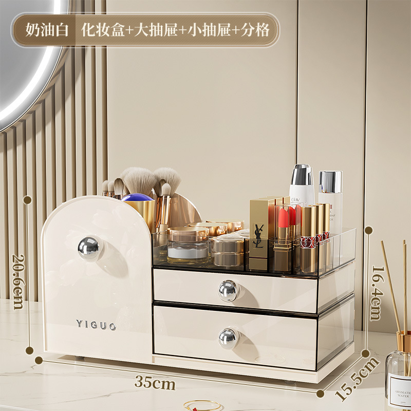 Cosmetics storage box desktop, high-end and exquisite skin care product organization box, dressing table, perfume shelf Item Picture