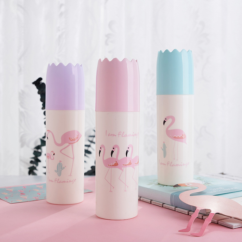 0380 Portable Travel toothbrush box, business trip toiletries and toothbrushes box, Flamingo Toothbrush and toothpaste box, toothbrushes storage