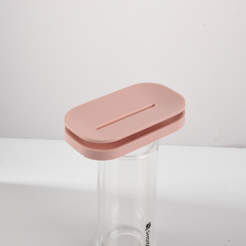 Draining soap box, home Nordic creative countertop soap rack, plastic simple Nordic style double-layer countertop soap box details Picture