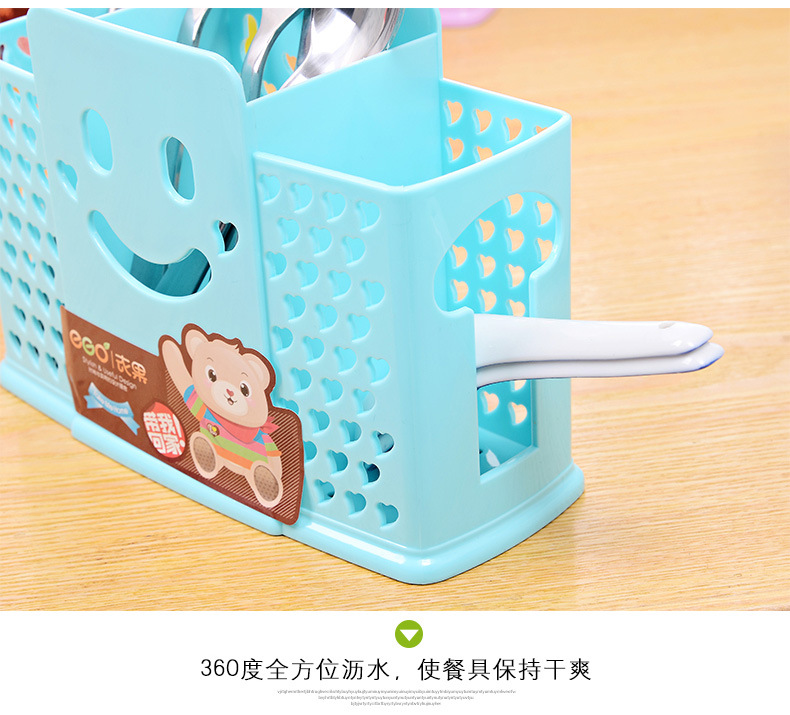Non-punching anti-mold chopstick holder, household draining chopstick cage, wall-mounted chopstick rack cage, chopstick basket 筷笼 box pic 8