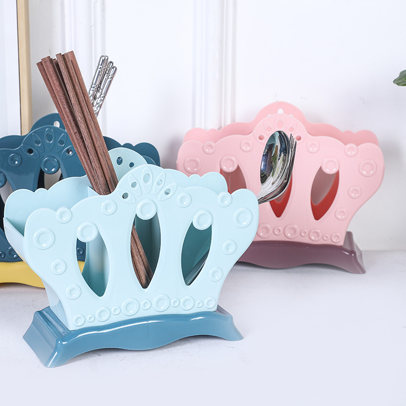 Home kitchen crown creativity 筷笼 sub-tableware storage box PP multi-functional tableware rack draining spoon storage box