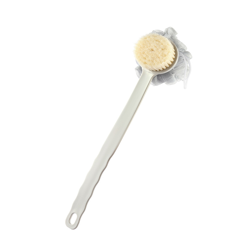 Factory direct sales long-handled soft-bristled bath brush, bathing wonder, bath brush, bath ball, foaming net, bath scrubbing and back rubbing wonder details Picture