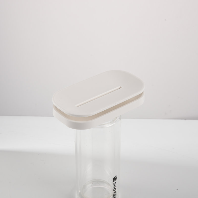 Draining soap box, home Nordic creative countertop soap rack, plastic simple Nordic style double-layer countertop soap box Specification image