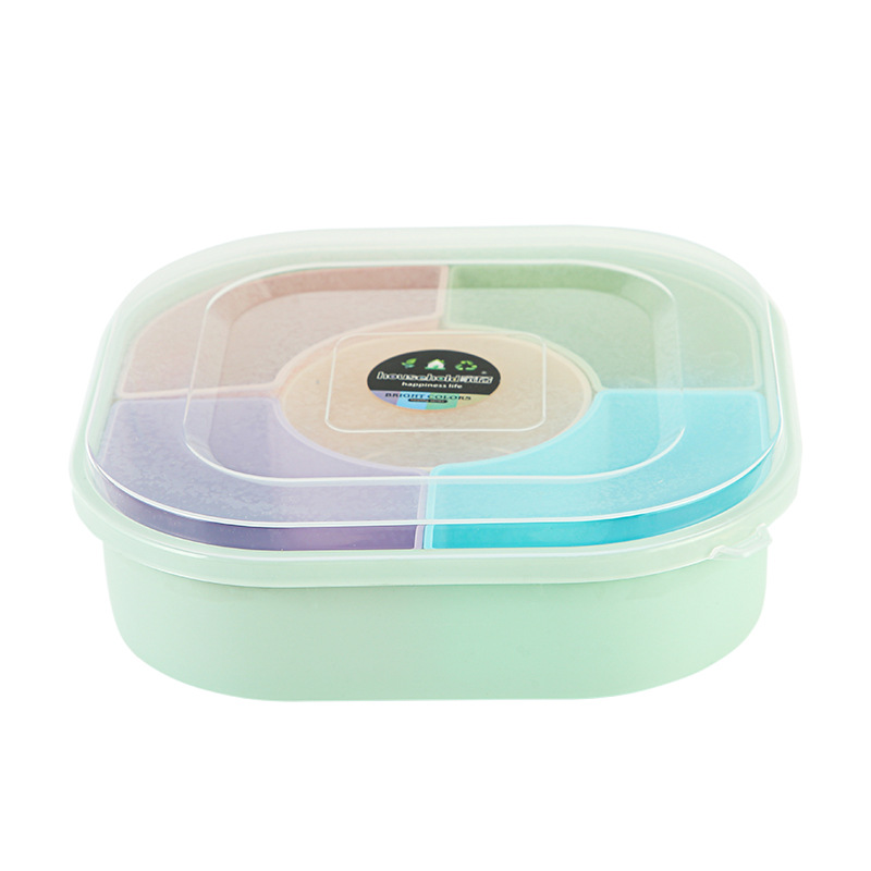 Plastic compartments New Year candy plates, snack plates, wedding fruit plates, household living room dried fruit and nut plates, square Application Scenario