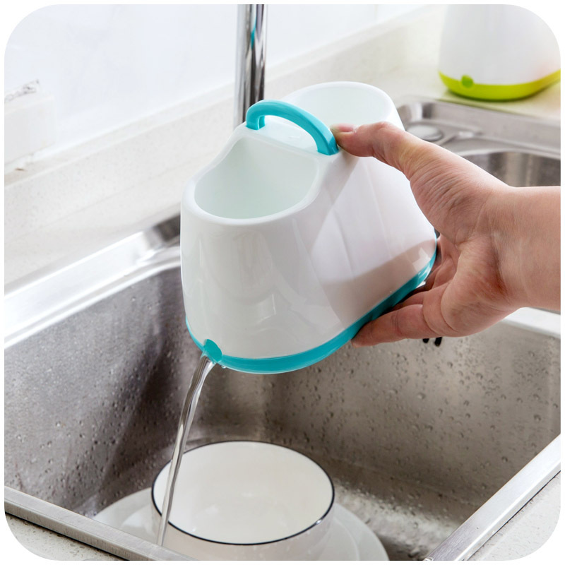 0325 Portable Korean-style chopstick cage, chopstick holder, tableware, spoon storage box, kitchen draining chopstick storage rack details Picture