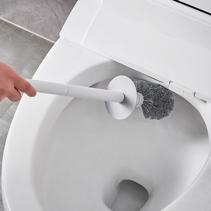 Bathroom toilet wall-mounted vertical toilet brush set, no dead corners, long-handled brush, gap brush, toilet unclogging device