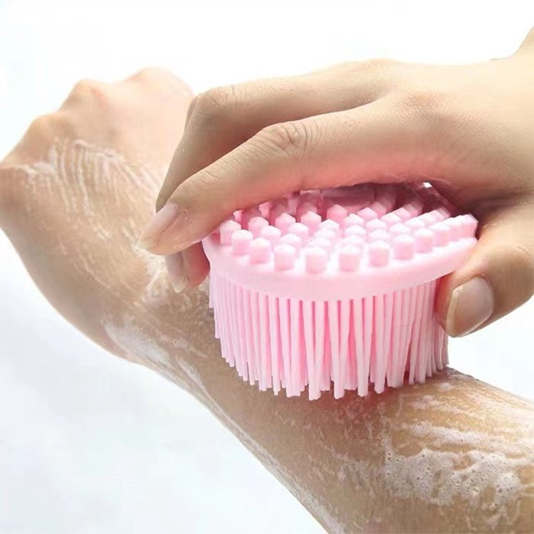 Silicone sensory integration training tactile brush, baby silicone bath brush, soft bath brush, hair wash brush, massage brush