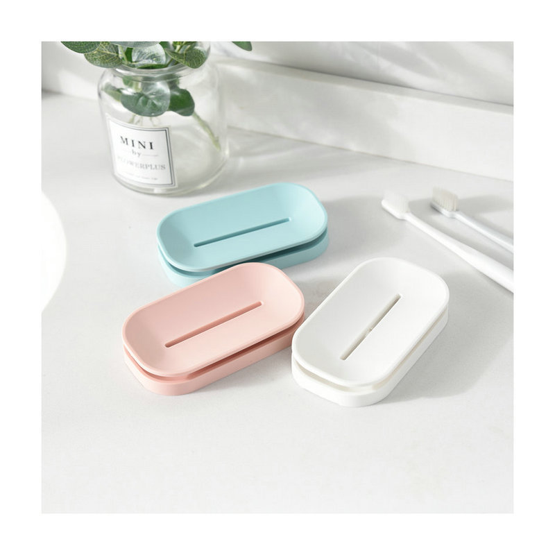 Draining soap box, home Nordic creative countertop soap rack, plastic simple Nordic style double-layer countertop soap box Application Scenario