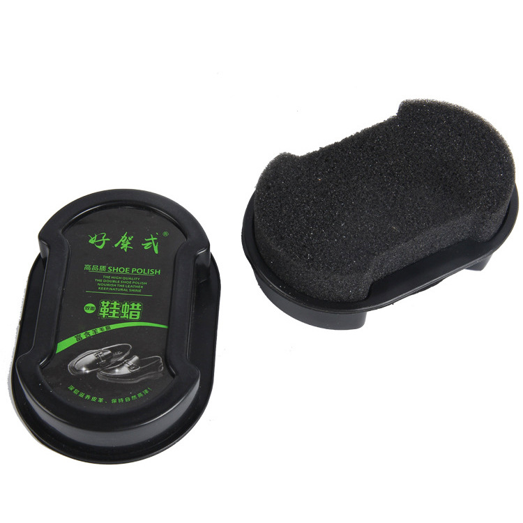 Sponge shoe brush, shoe wax, shoe polish, double-sided quick-brightening shoe polish, care shoe polish, shoe wax set in stock for wholesale Application Scenario