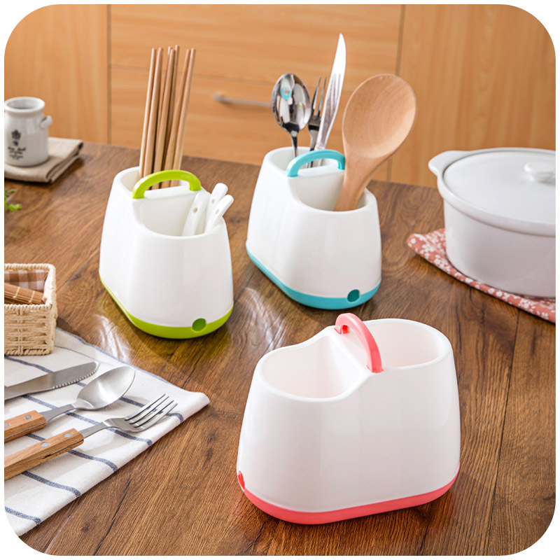 0325 Portable Korean-style chopstick cage, chopstick holder, tableware, spoon storage box, kitchen draining chopstick storage rack