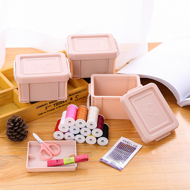 Household sewing box, fabric sewing needle set, sewing bag, multi-functional portable organizing treasure box factory direct sales Specification image