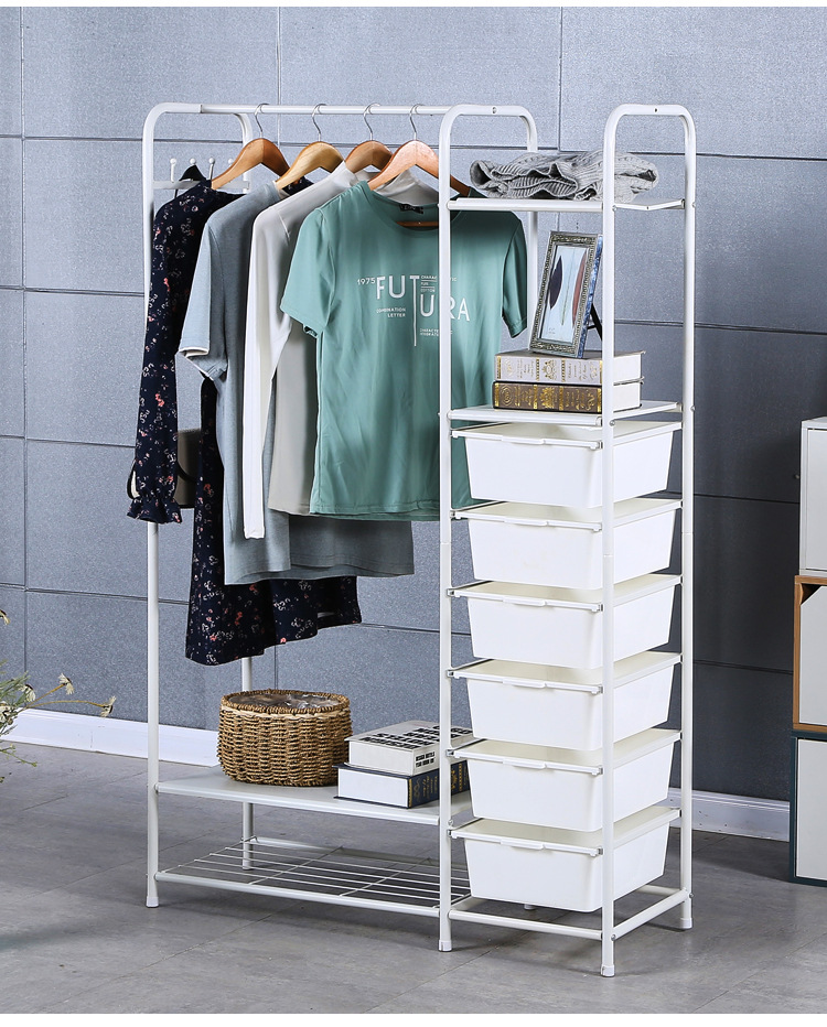 Simple and portable clothes drying rack, household student bedroom hanging rack, Japanese multi-layer organizing and storage cabinet, clothes drying rack pic 15