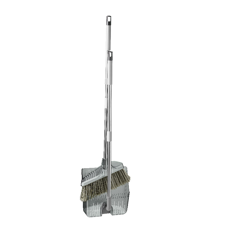 Broom set: Household non-stick hair-carrying broom and dustpan combination, transparent light luxury sweeping broom Application Scenario