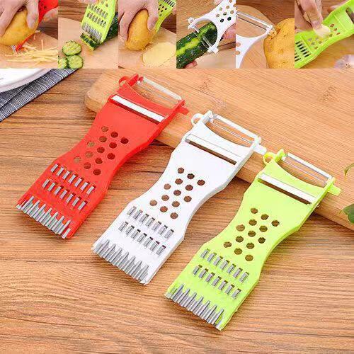 Functional vegetable cutter, potato shreder, grater, multi-slicer, hand guard, shredded radish cutter, kitchen wonder pic 2